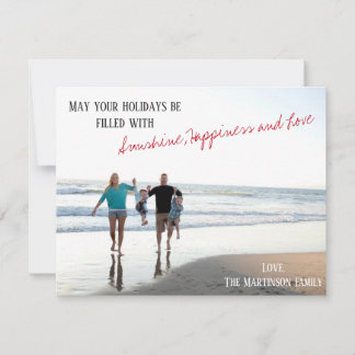 Carte de vacances Plage et SUnshine - PERSONNALISE
