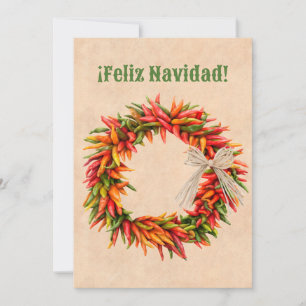 Carte de vacances Plat Ristra Wreath