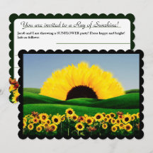 Carte de vacances plat SUNFLOWER