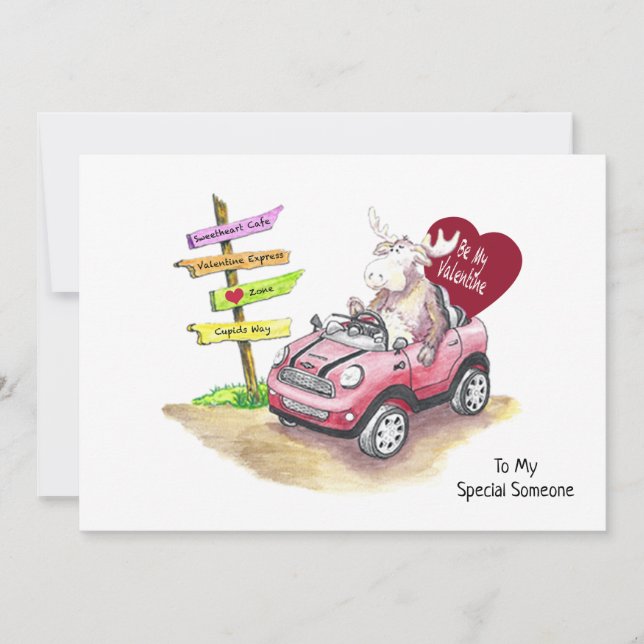 Carte de vacances plate 5x7 pour la Saint-Valentin (Devant)