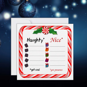 Carte de vacances plate « Naughty or Nice » 5,25" 