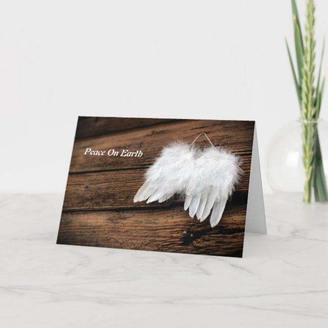 Carte de vacances pliée Angel Wings (Devant)