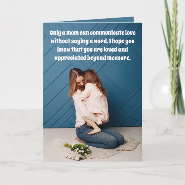 Carte de vacances pliée avec un message sincère po (Devant)