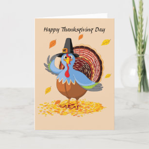 Carte de vacances pliée bon thanksgiving