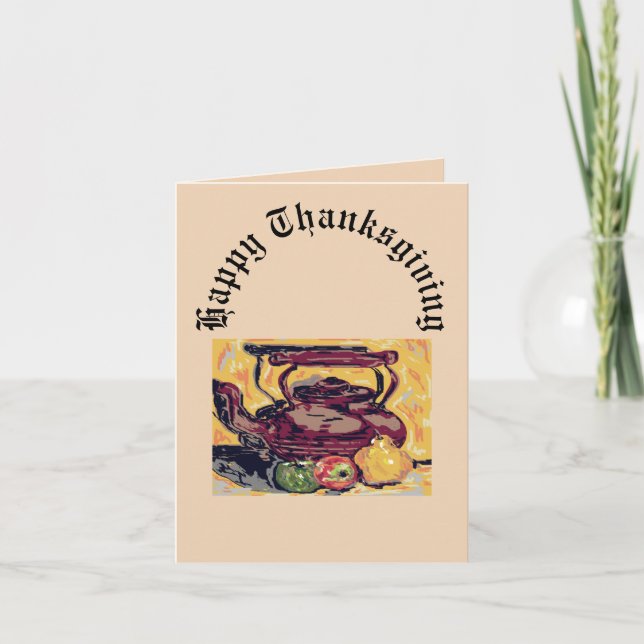 Carte de vacances pliée : Bonne fête de Thanksgivi (Devant)