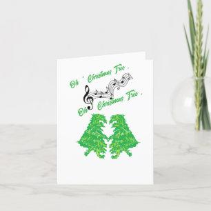 Carte de vacances pliée : Dancing Christmas Tree's