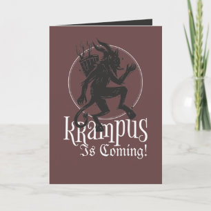 Carte de vacances pliée de Noël Krampus