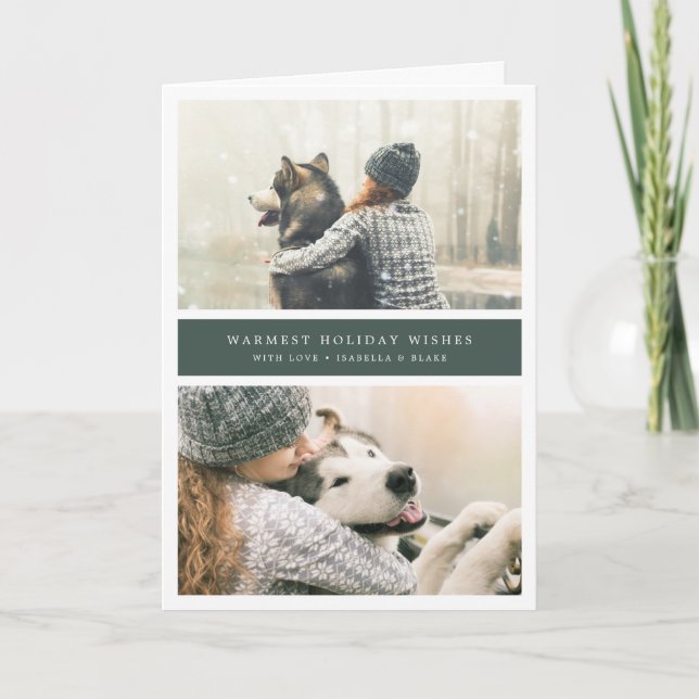 Carte de vacances pliée deux fois plus agréable (Devant)