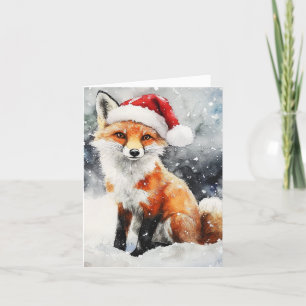 Carte de vacances pliée Fox Woodland