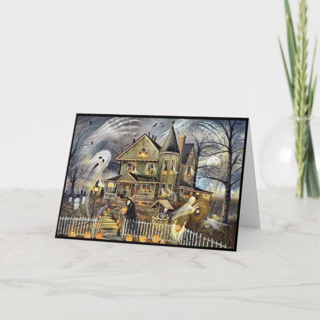 Carte de vacances pliée Joy Halloween (Devant)