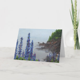 Carte de vacances pliée Lupins