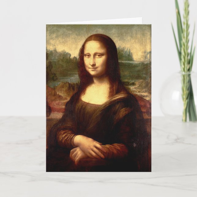 Carte de vacances pliée Mona Lisa (Devant)