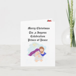 Carte de vacances pliée : Naissance de Jésus-Chris