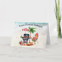 Carte de vacances pliée Noël australienne