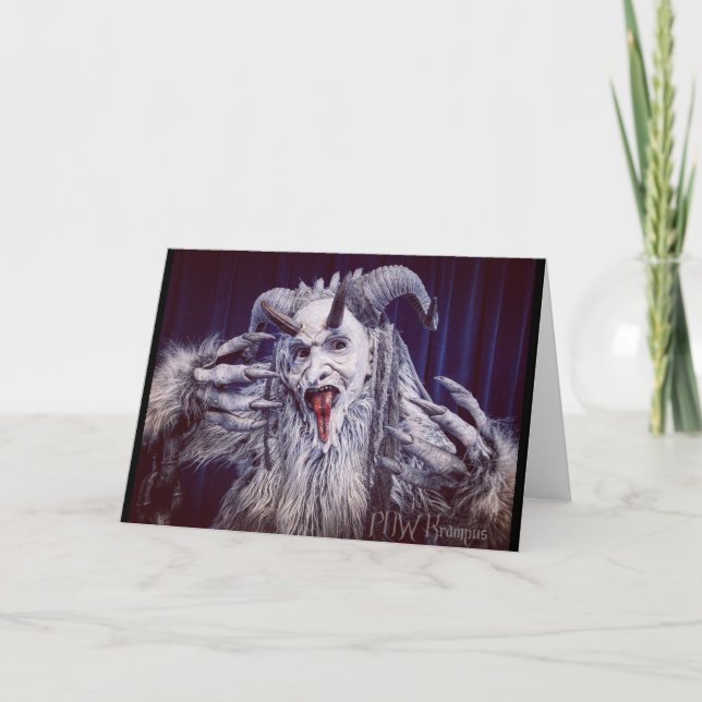 Carte de vacances pliée PNW Krampus (Devant)