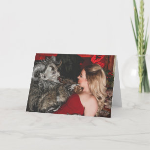 Carte de vacances pliée PNW Krampus