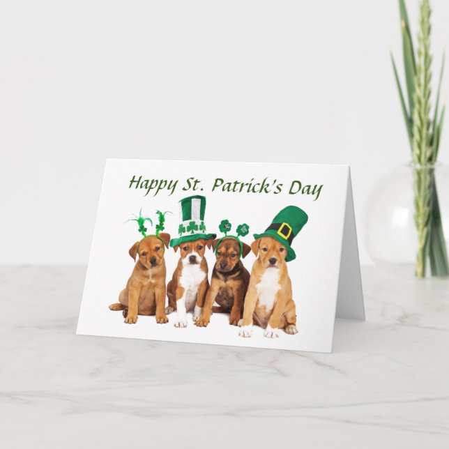 Carte de vacances pliée Saint-Patrick (Devant)