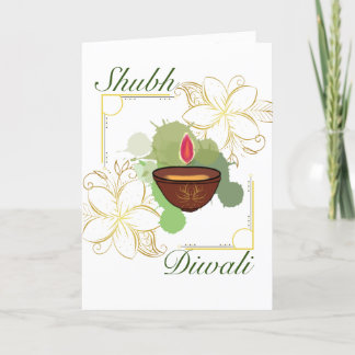Carte de vacances pliée Shubh Diwali