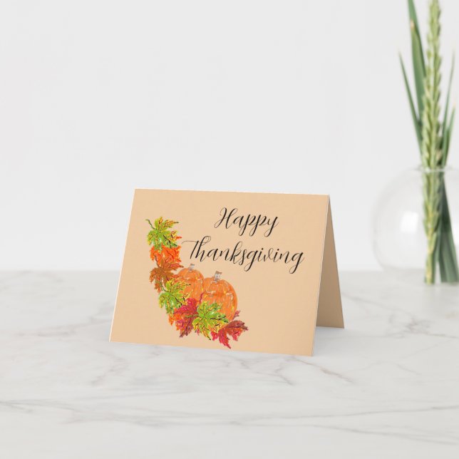 Carte de vacances pliée : Thanksgiving (Devant)