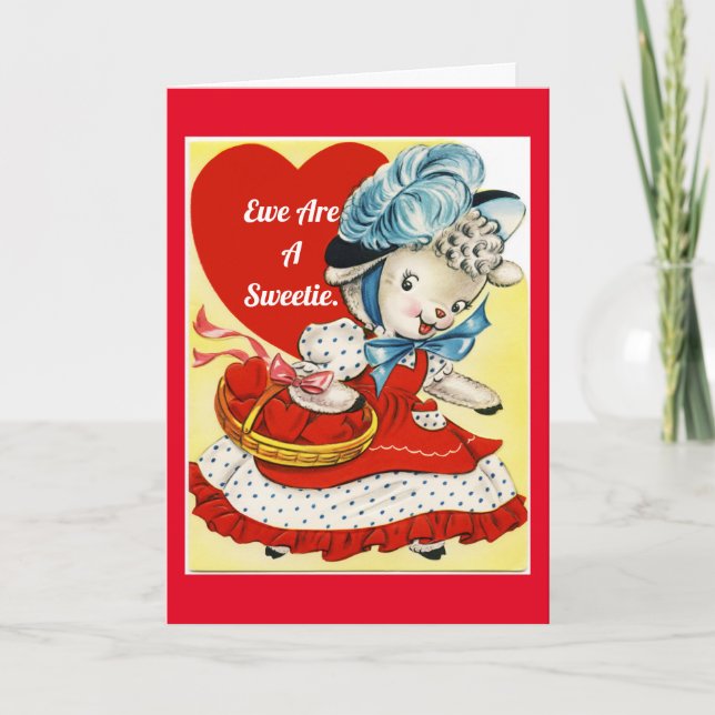 Carte de vacances pliée Valentine Lamb (Devant)
