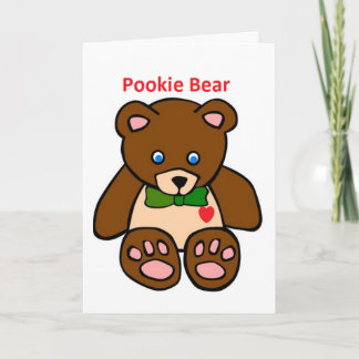 Carte de vacances Pote Bear Card