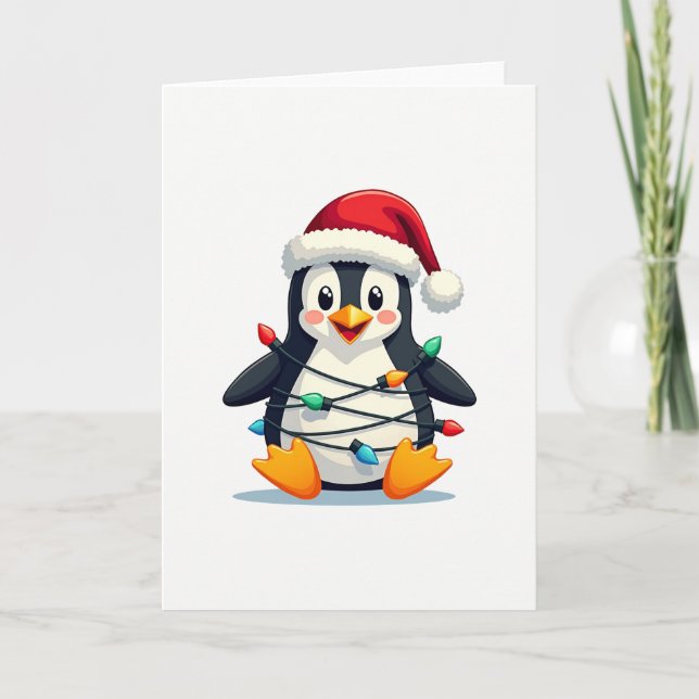 Carte de vacances pour animaux d'hiver de Noël de  (Devant)