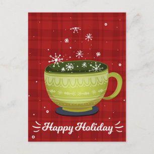 Carte de vacances pour café de Noël en hiver