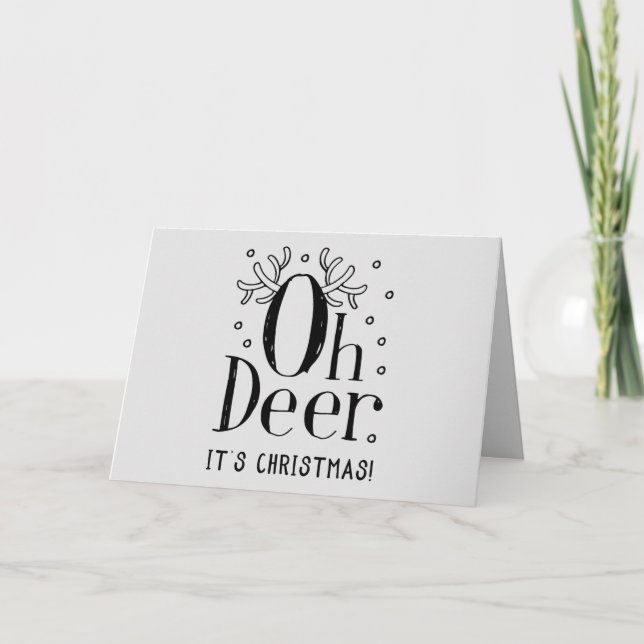 Carte de vacances pour cerf de Noël (Devant)