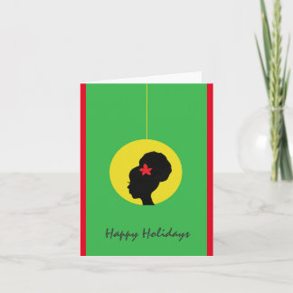 Carte de vacances pour cheveux naturels