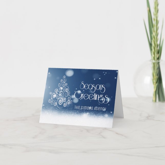 Carte de vacances pour entreprise de neige Joyeuse (Devant)