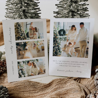 Carte de vacances pour famille photo moderne pour 