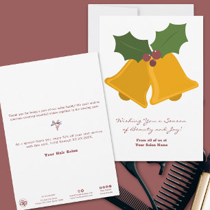 Carte de vacances pour Feuilles de Noël et de Noël