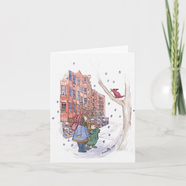 Carte de vacances pour la chanson d'hiver (Devant)