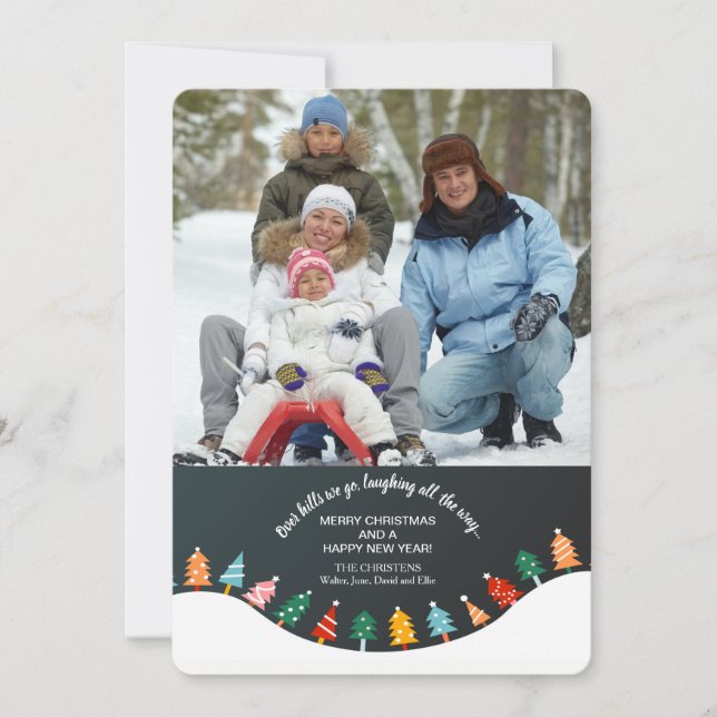 Carte de vacances pour la forêt de Noël (Devant)