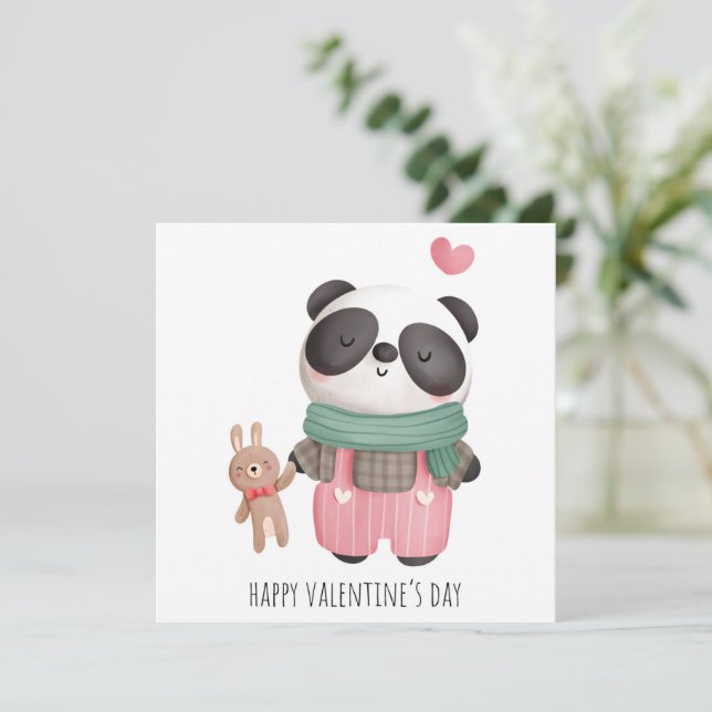 Carte de vacances pour la Saint Valentin (Debout devant)