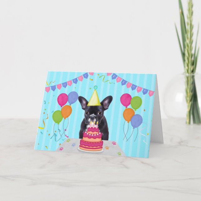 Carte de vacances pour l'anniversaire du Bulldog (Devant)