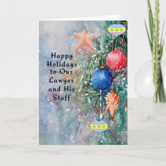 Carte de vacances pour l'avocat et le personnel