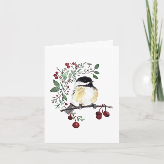 Carte de vacances pour les baies d'oiseaux de poul (Devant)