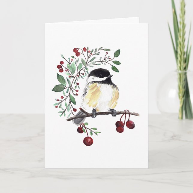 Carte de vacances pour les baies d'oiseaux de poul (Devant)