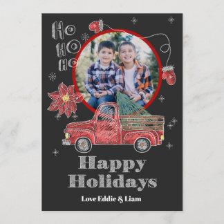 Carte de vacances pour les camions de Noël