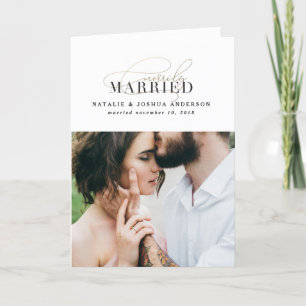 Carte de vacances pour mariage marié
