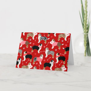 Carte de vacances pour Motif australien Shepherd V