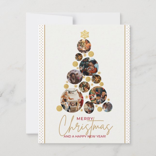 Carte de vacances pour Noël Arbre (Devant)