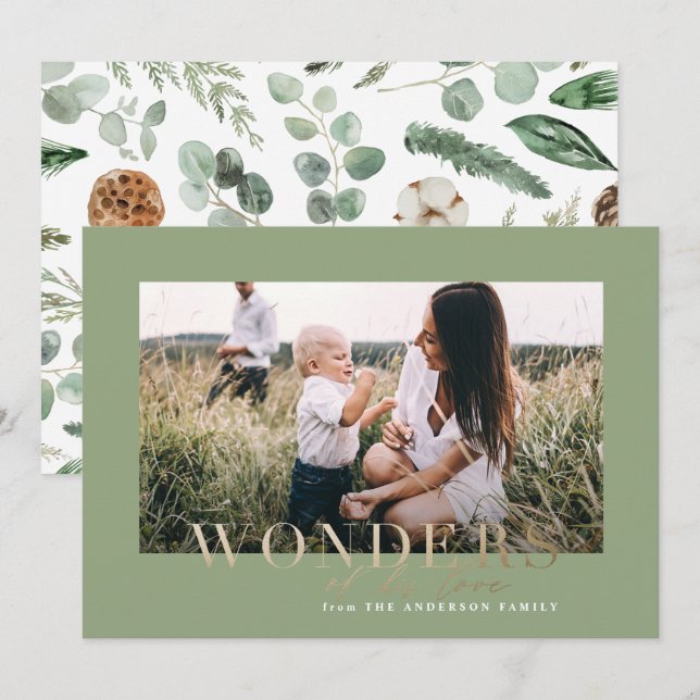 Carte de vacances pour Noël minime (Devant / Derrière)