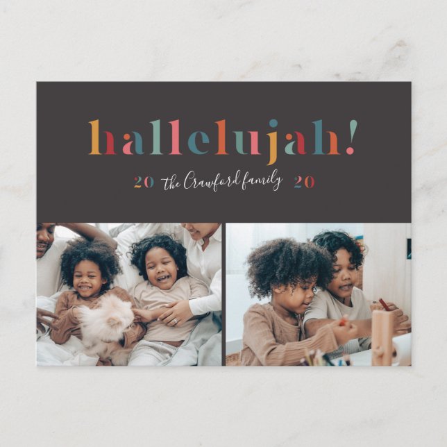 Carte de vacances Rainbow Hallelujah (Devant)