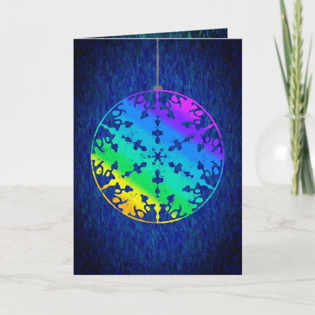 Carte de vacances Rainbow Snowflake (Devant)