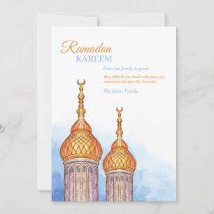 Carte de vacances Ramadan Kareem Mosquée