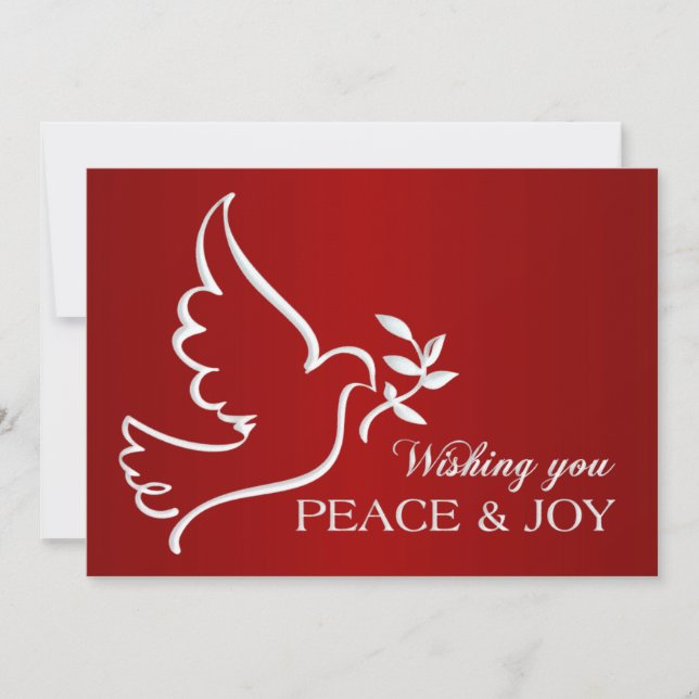Carte de vacances Red Dove Merci (Devant)