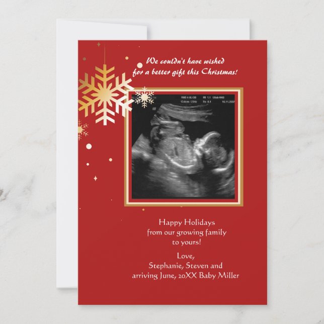 Carte de vacances Red et Gold Ultrasound (Devant)