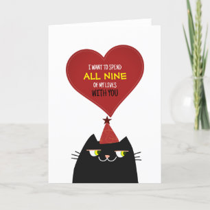 Carte de vacances Red Heart Cute Valentine's Day
